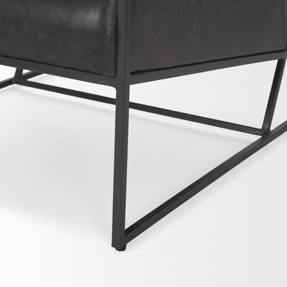 Stratton Genuine Leather Accent Chair