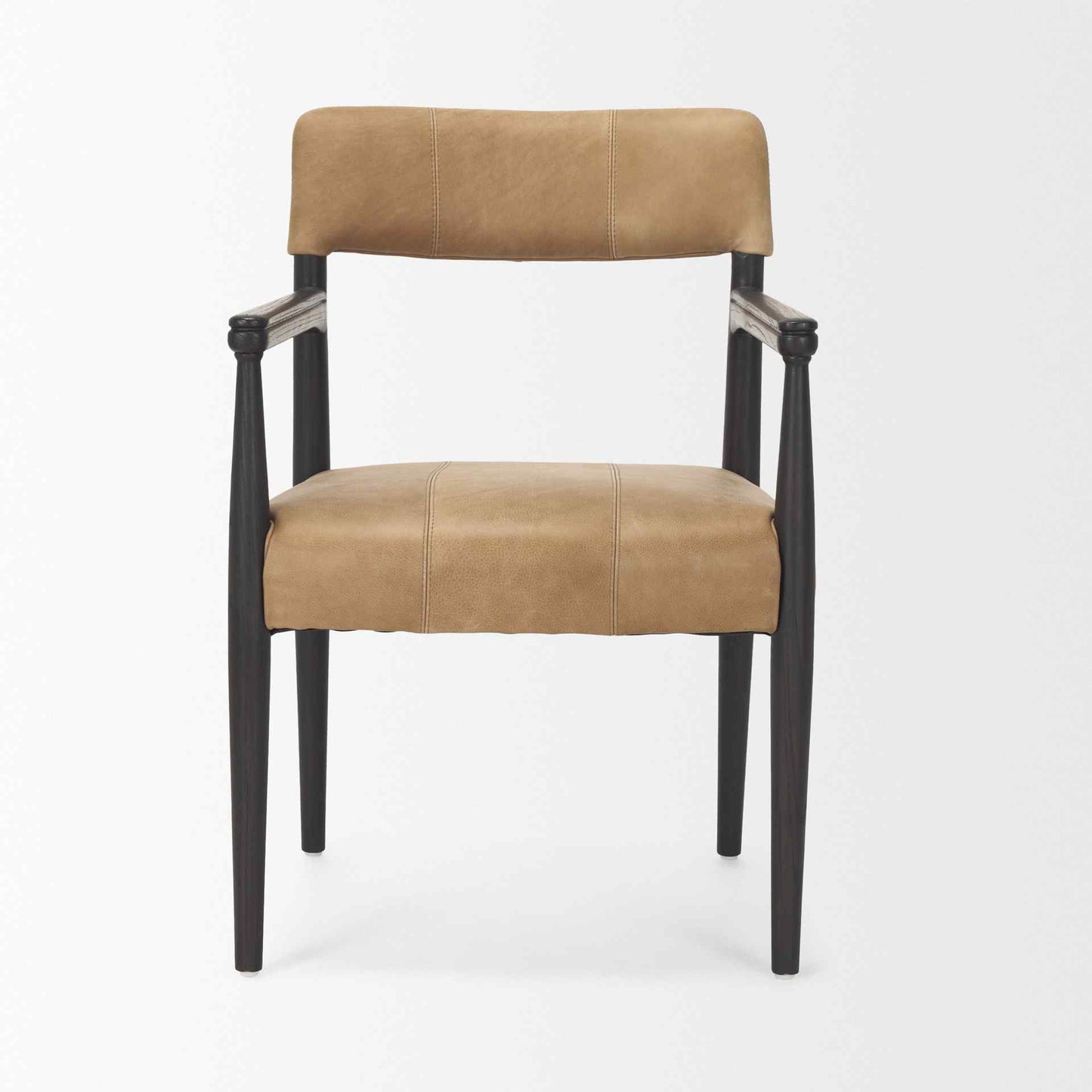 Mercana Toni Chestnut Leather Dining Chair (Set of 2)