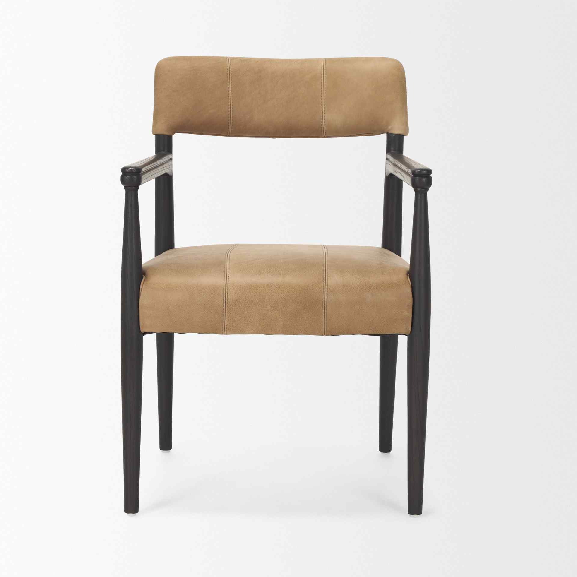 Mercana Toni Chestnut Leather Dining Chair (Set of 2)