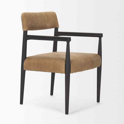Mercana Toni Chestnut Leather Dining Chair (Set of 2)