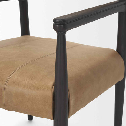 Mercana Toni Chestnut Leather Dining Chair (Set of 2)