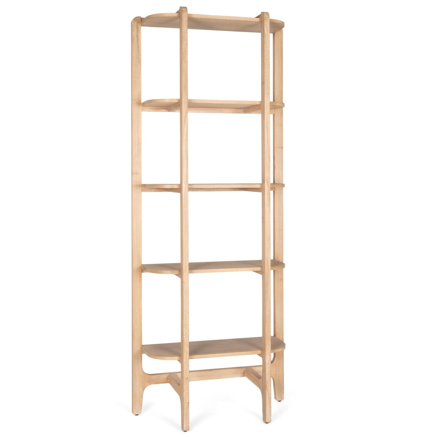 Taylin Light Brown Solid Wood Etagere