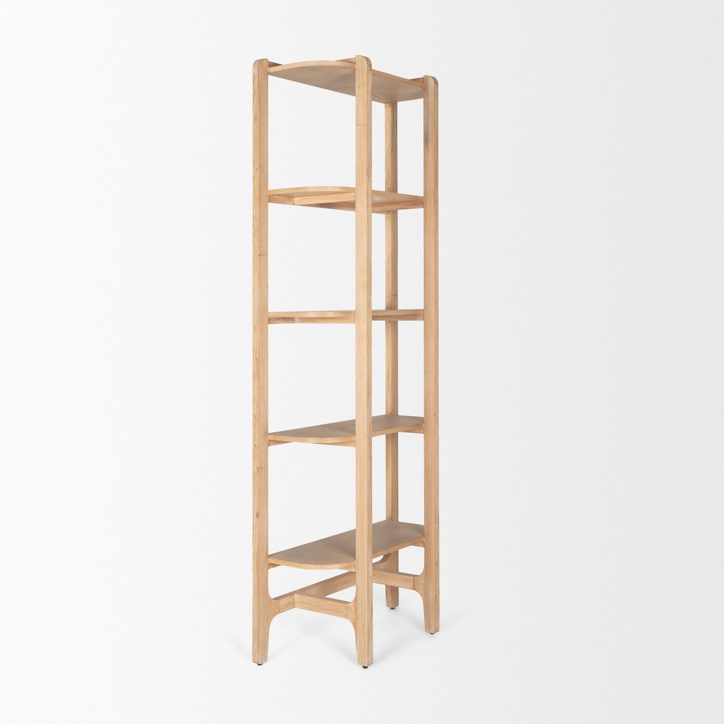 Taylin Light Brown Solid Wood Etagere