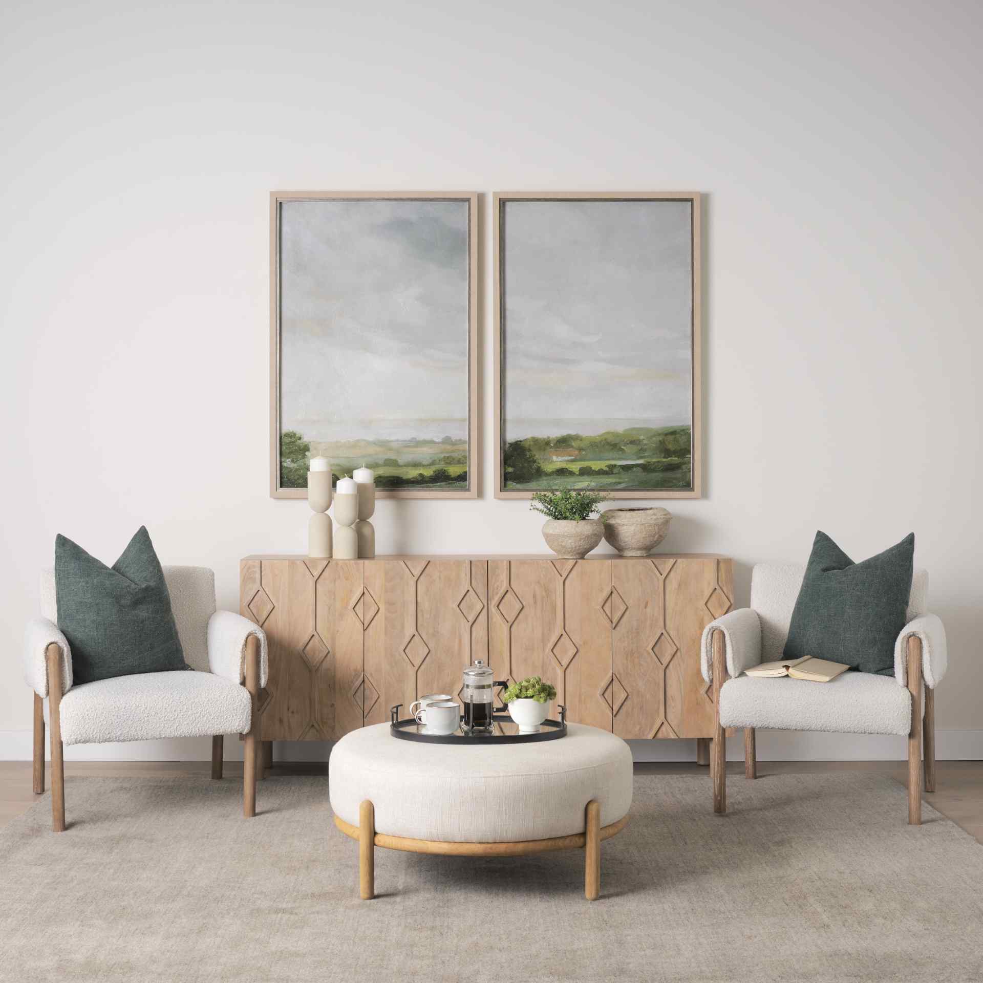 Mercana Heera Four Doors Wood Sideboard