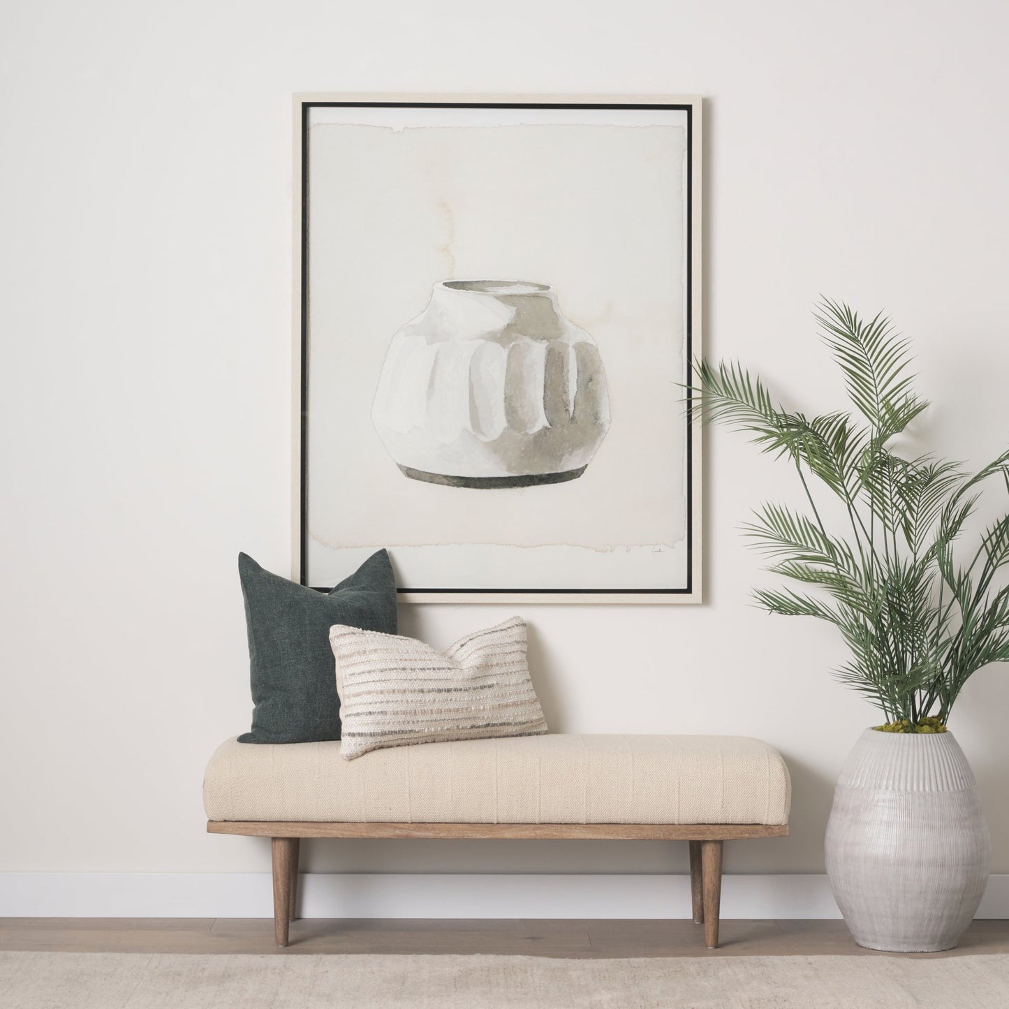 Shae Fabric Backless Bedroom Bench