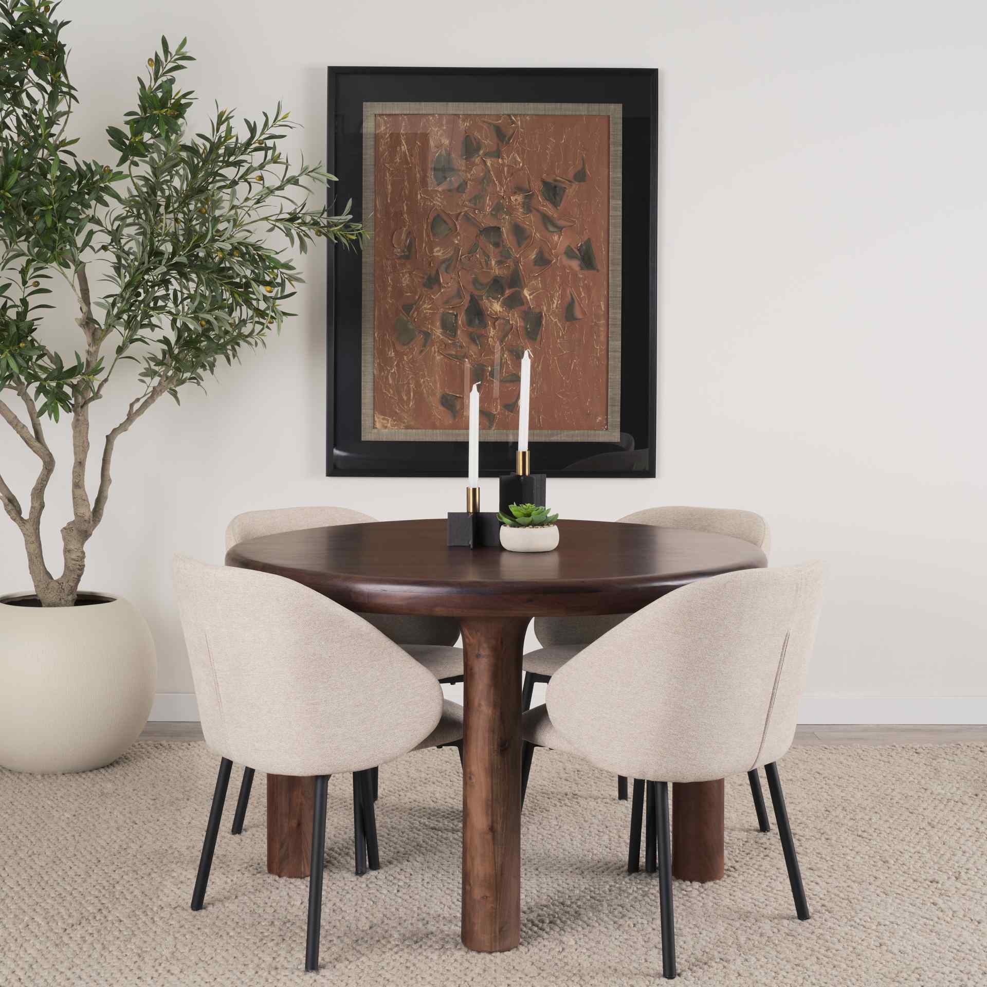 Mercana Soma Wood Round Dining Table