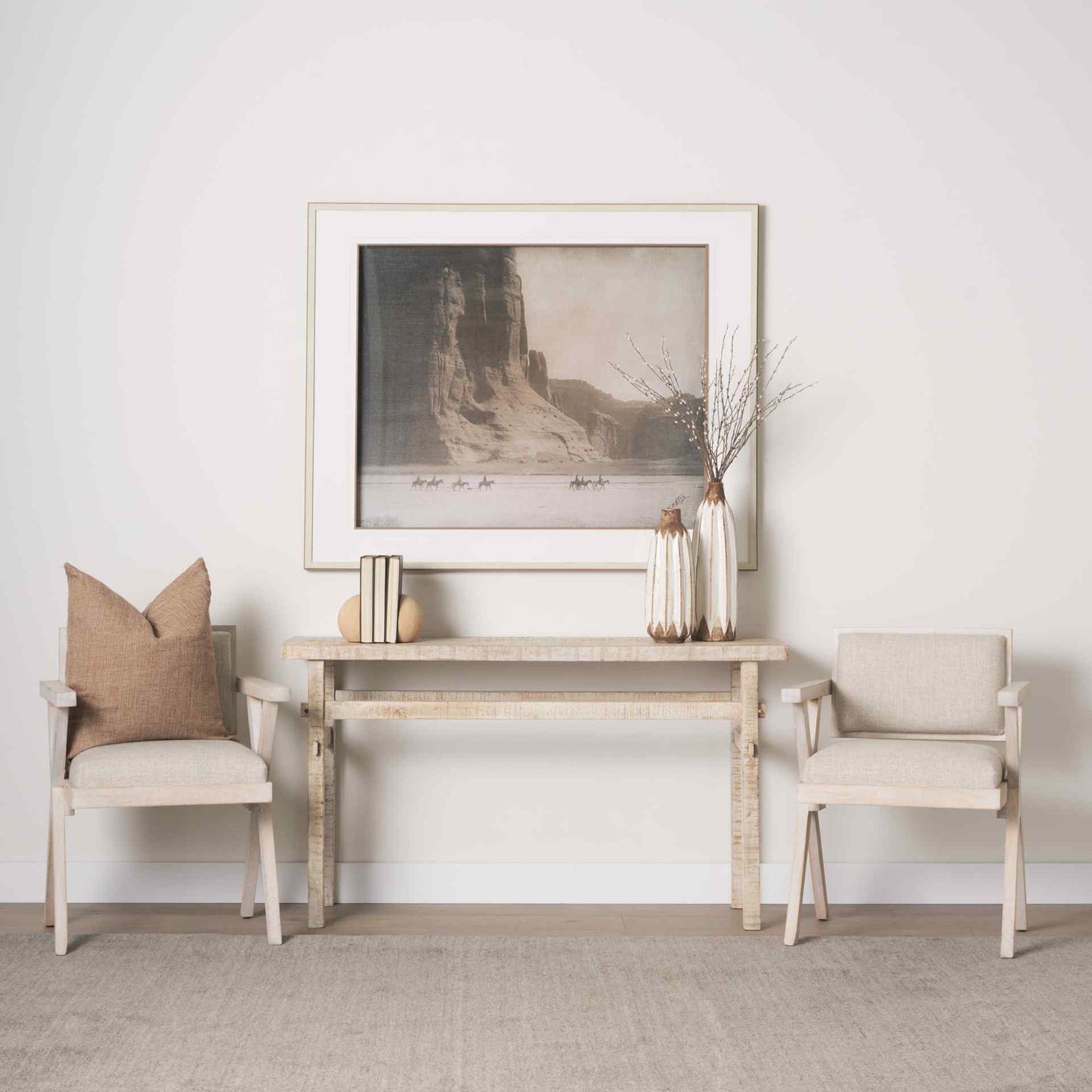 Mercana Topanga Cream Fabric Dining Chair (Set of 2)