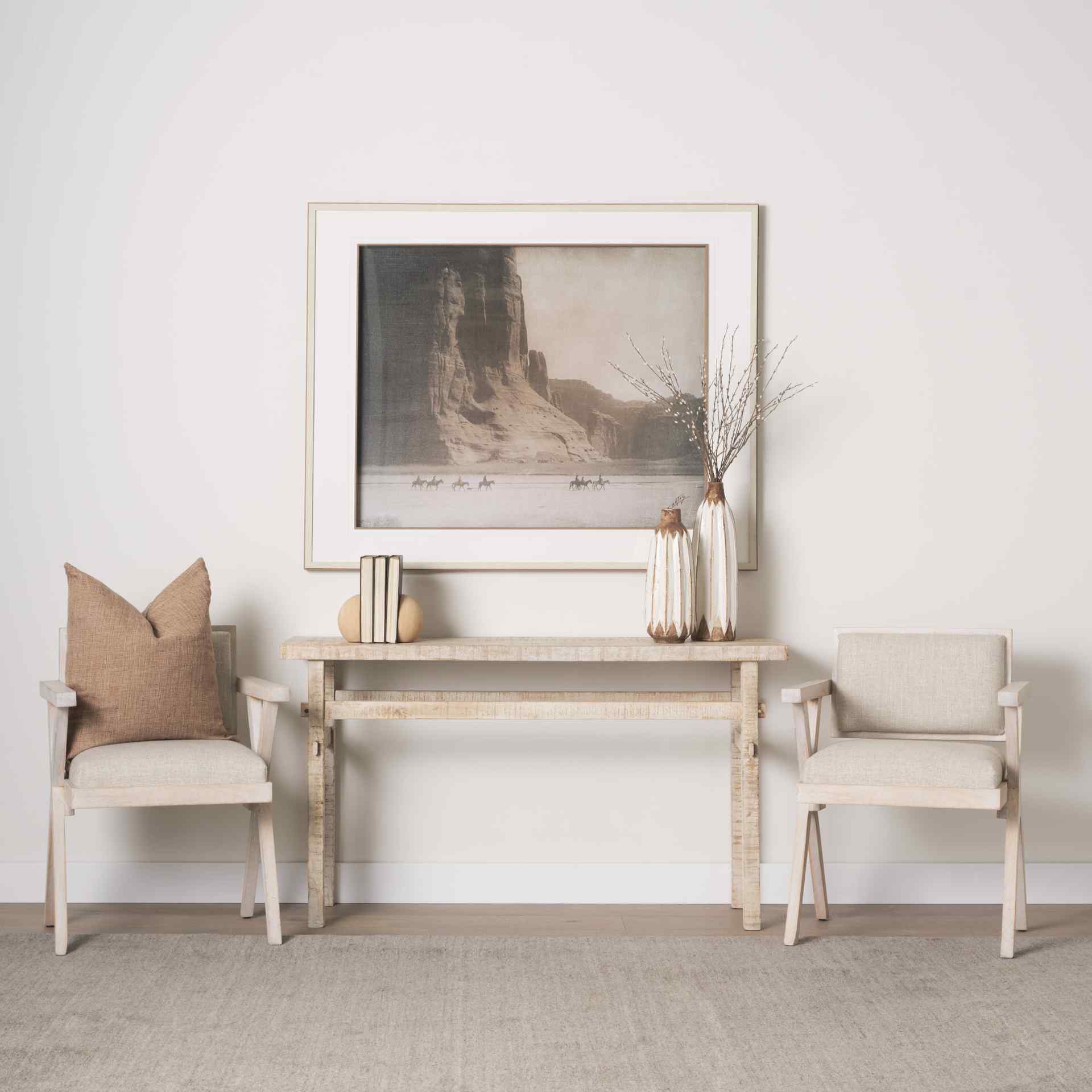 Mercana Topanga Cream Fabric Dining Chair (Set of 2)
