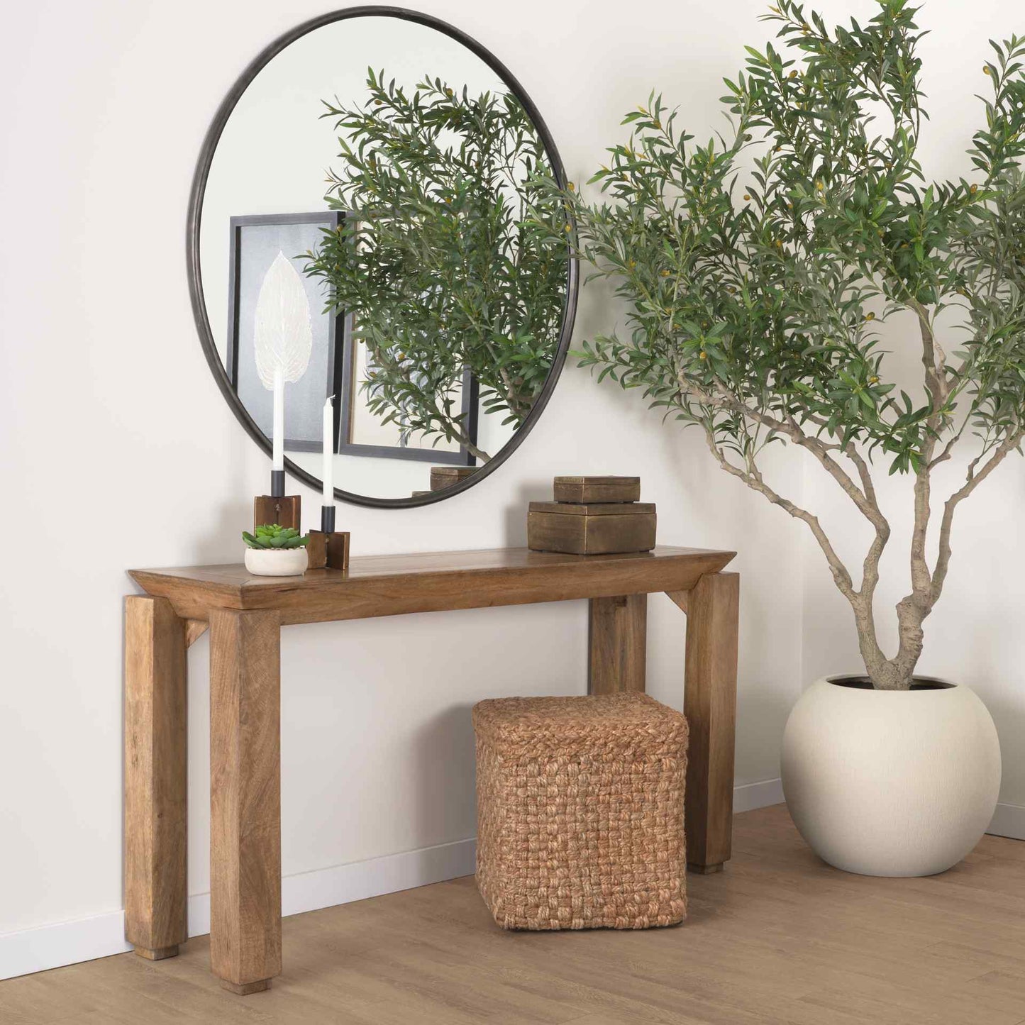 Mercana Sapphira Wooden Brown Console Table