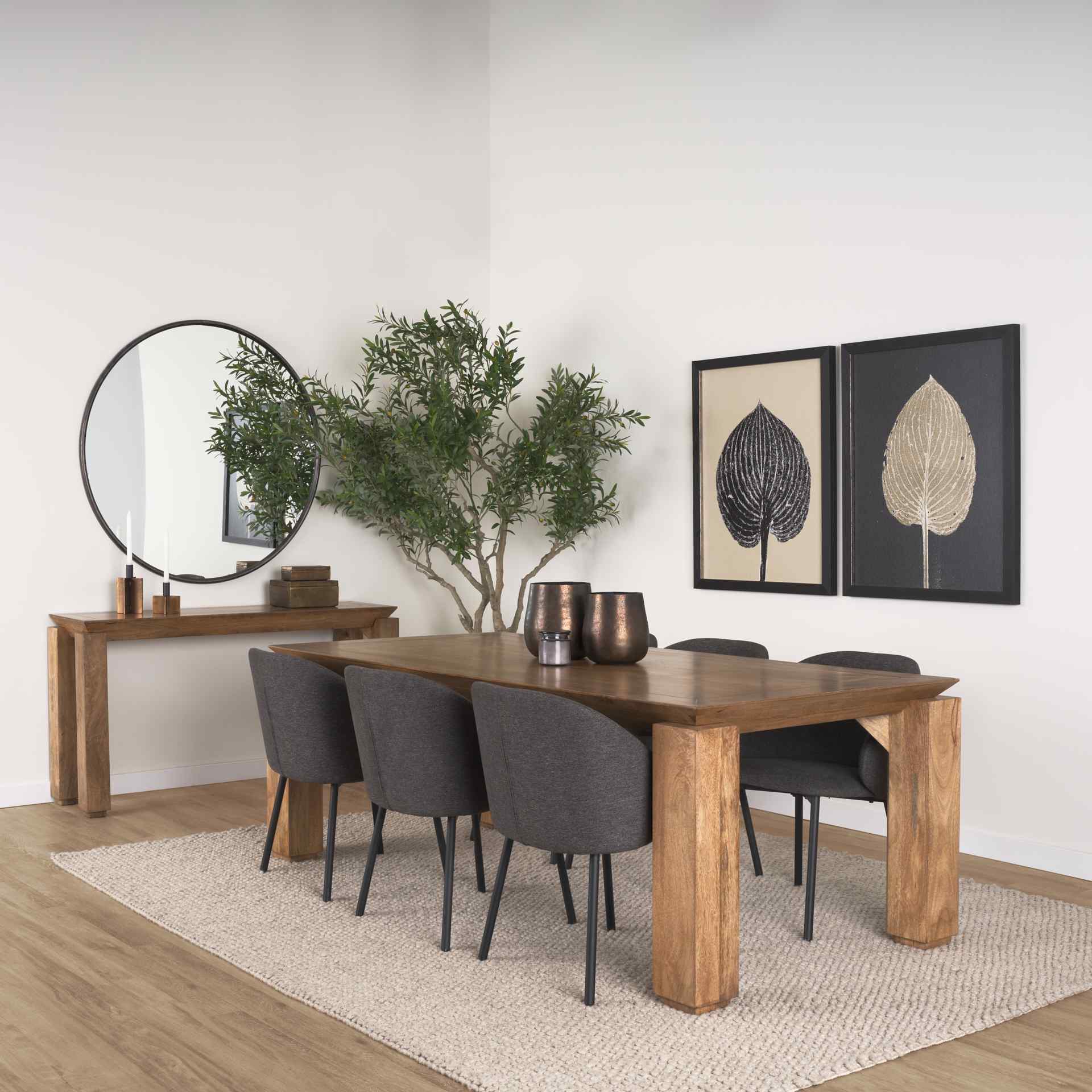 Mercana Sapphira Wooden Rectangular Dining Table