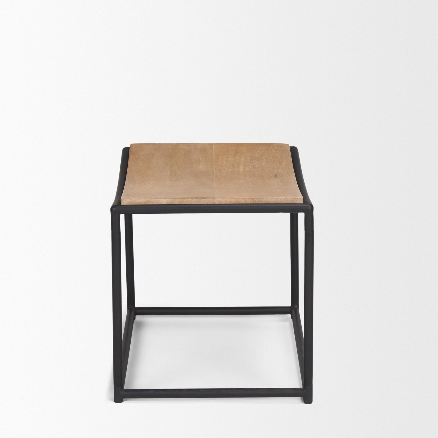 Taniel Light Brown Leather Stool