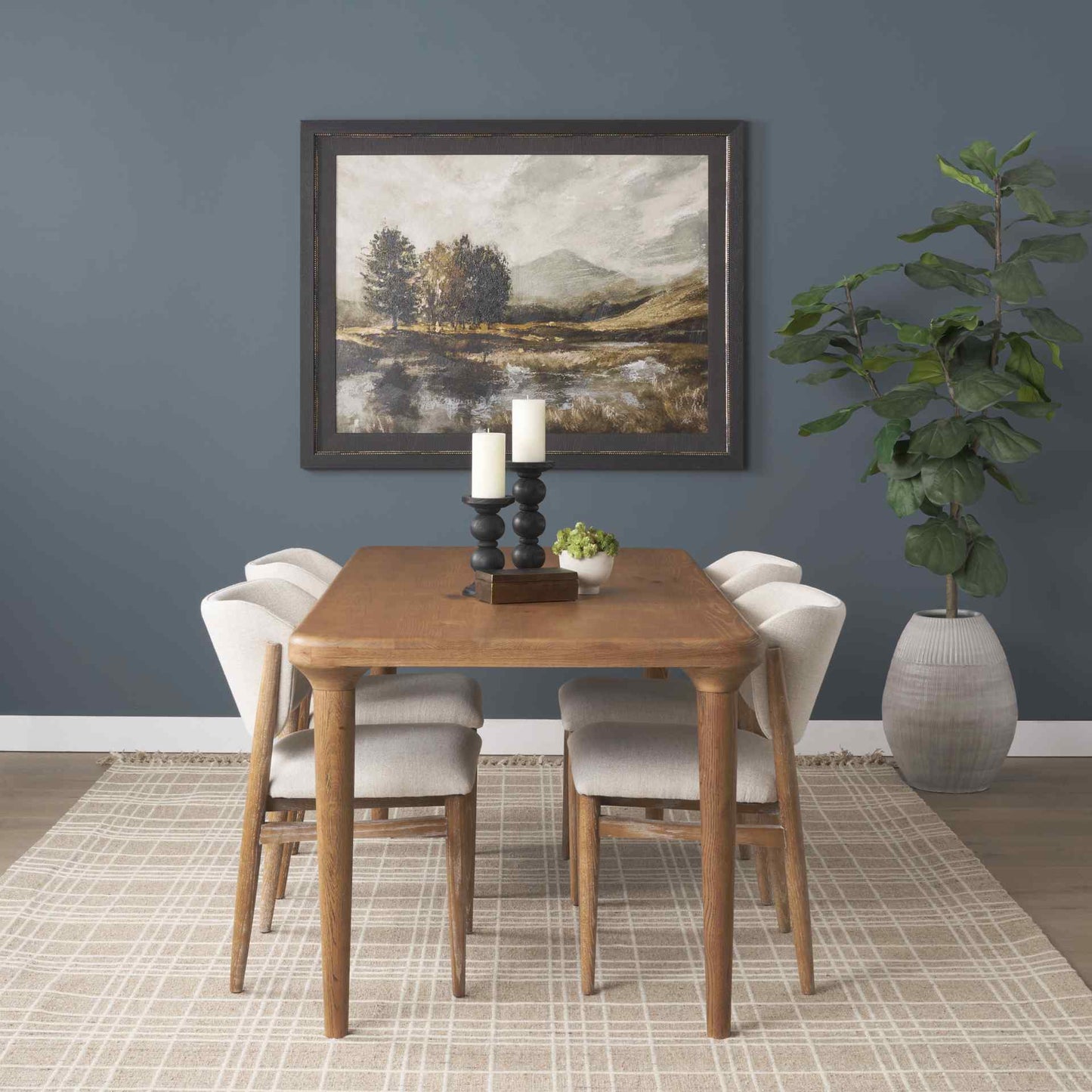 Mercana Suvan Wooden Brown Rectangular Dining Table