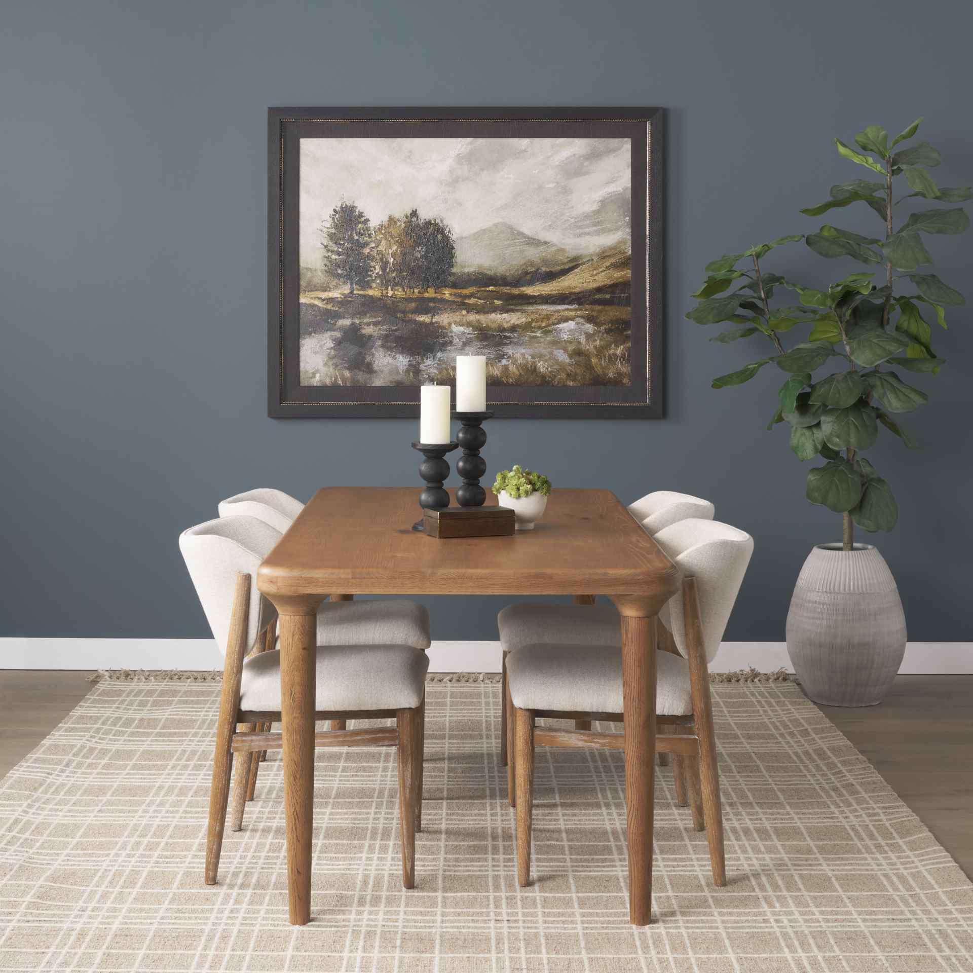 Mercana Suvan Wooden Brown Rectangular Dining Table