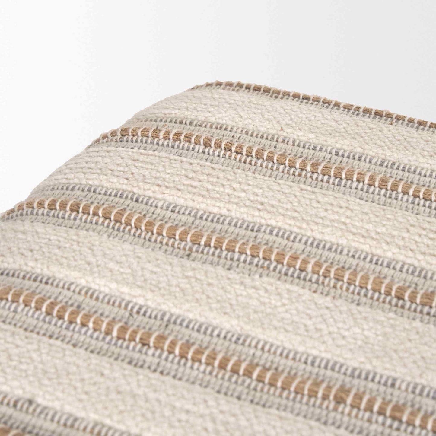 Taimo White Washed Fabric Bedroom Bench