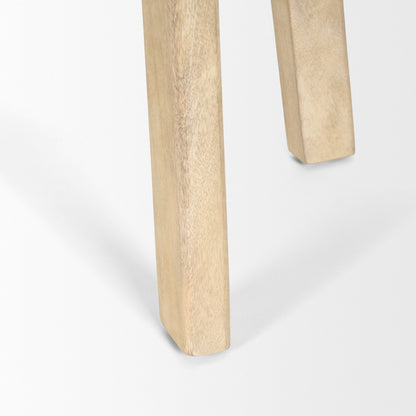 Taimo White Washed Fabric Bedroom Bench