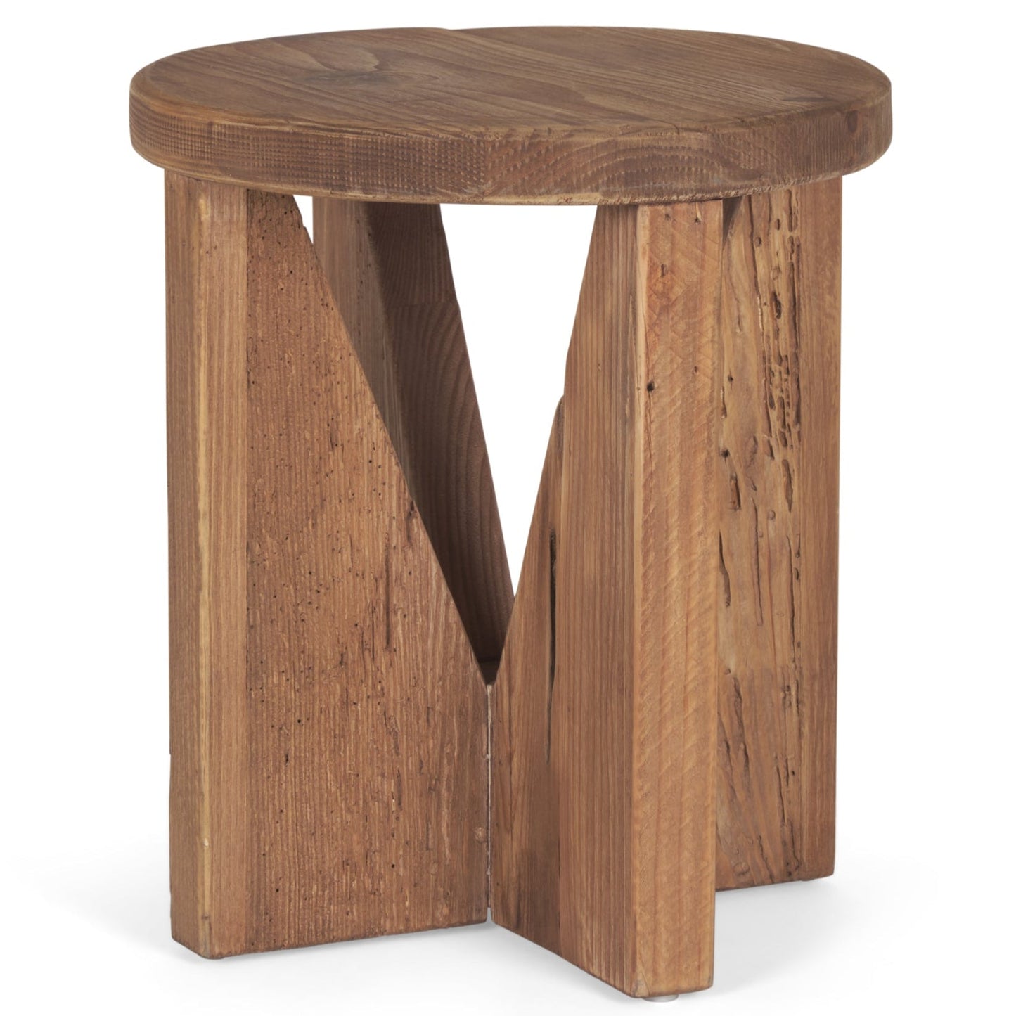 Tahlia Natural Wooden Angled Legs Stool