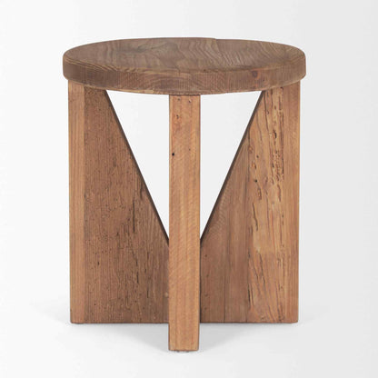 Tahlia Natural Wooden Angled Legs Stool