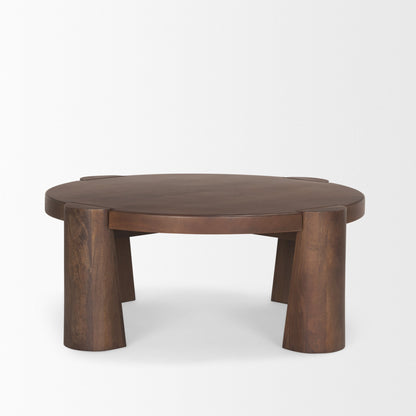 Mercana Tammar Wooden Round Coffee Table