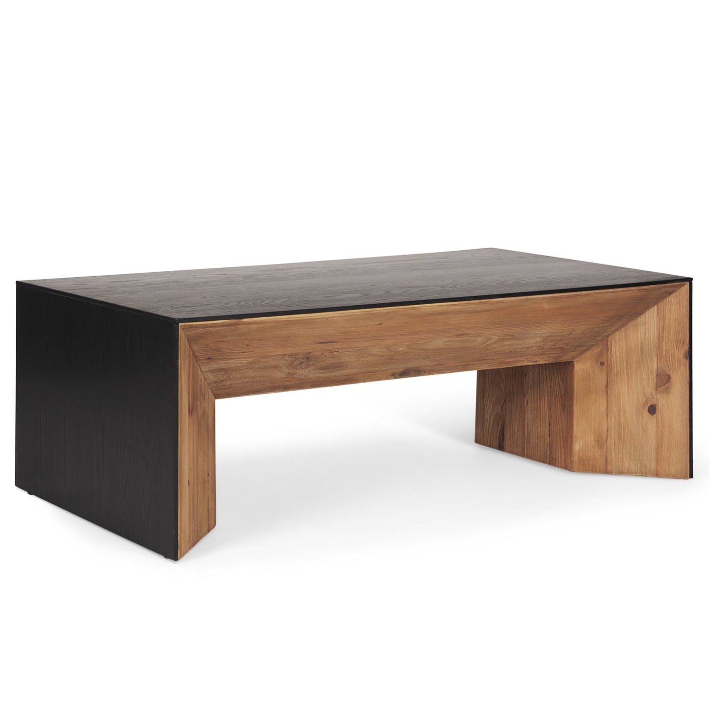 Tabor Natural Wooden Waterfall Coffee Table
