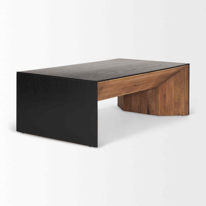 Tabor Natural Wooden Waterfall Coffee Table