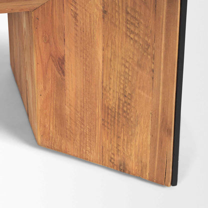 Tabor Natural Wooden Waterfall Coffee Table