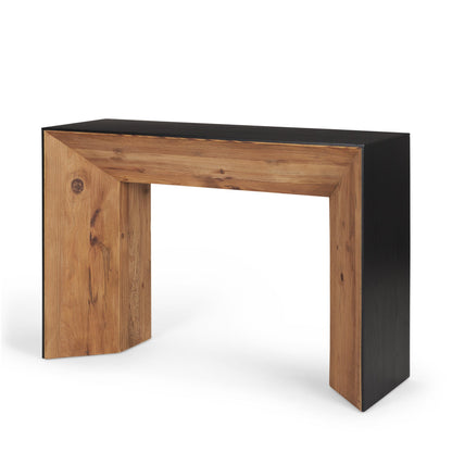 Mercana Tabor Natural Wooden Waterfall Console Table