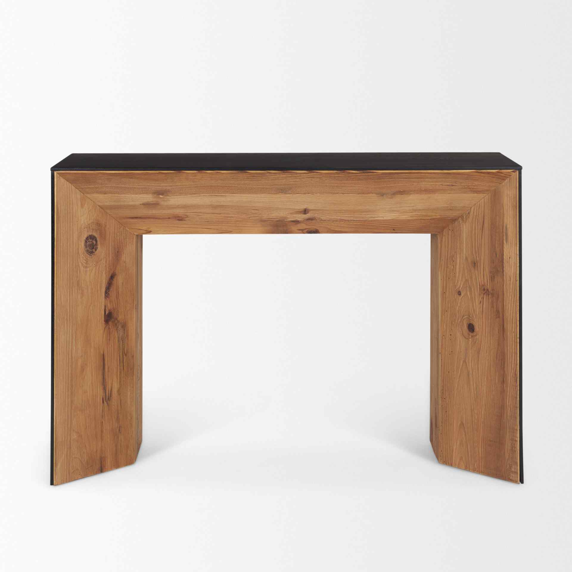Mercana Tabor Natural Wooden Waterfall Console Table