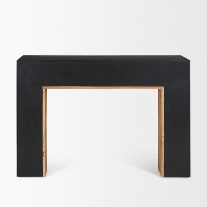 Mercana Tabor Natural Wooden Waterfall Console Table