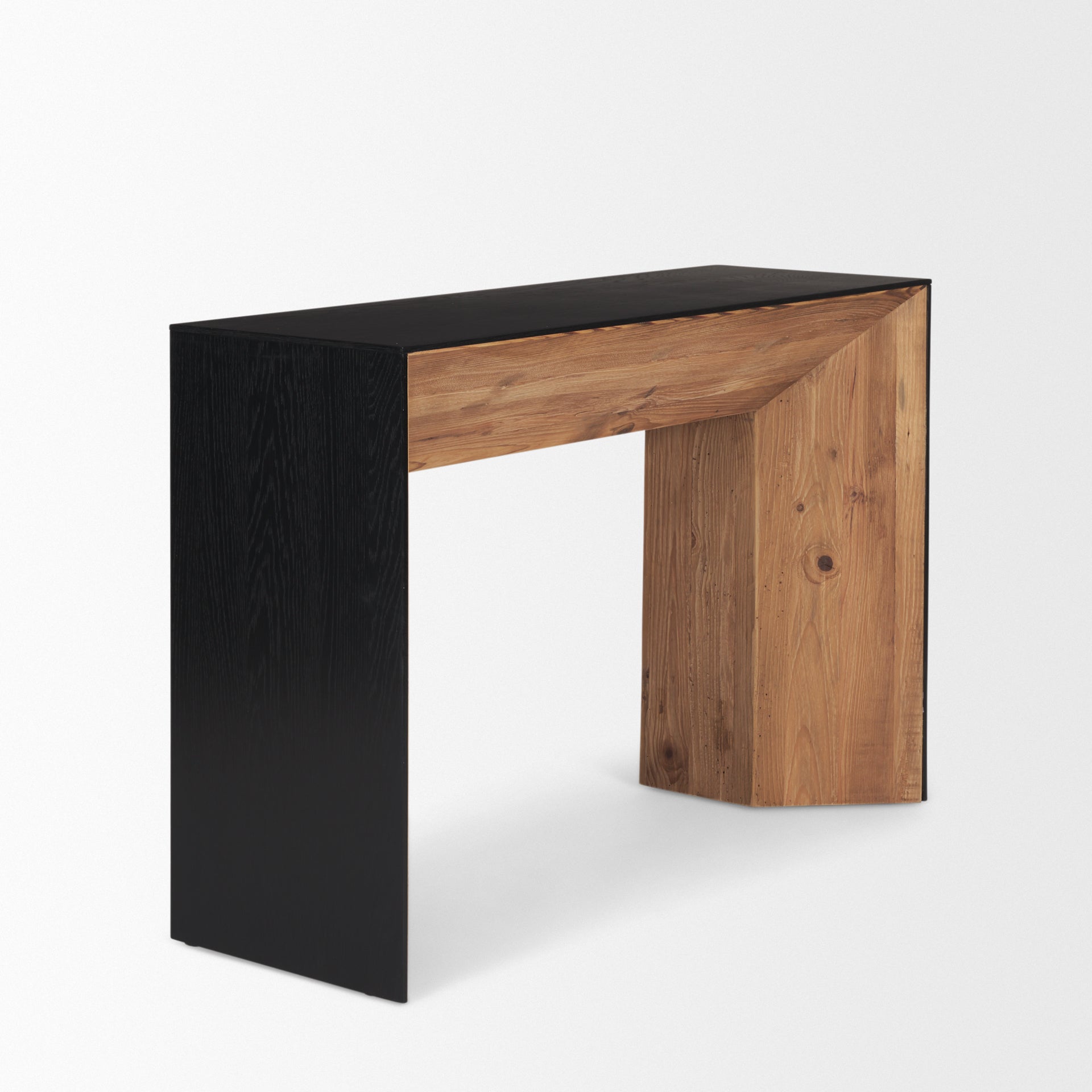 Mercana Tabor Natural Wooden Waterfall Console Table