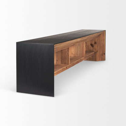 Tabor Natural Wooden Waterwall Media Console