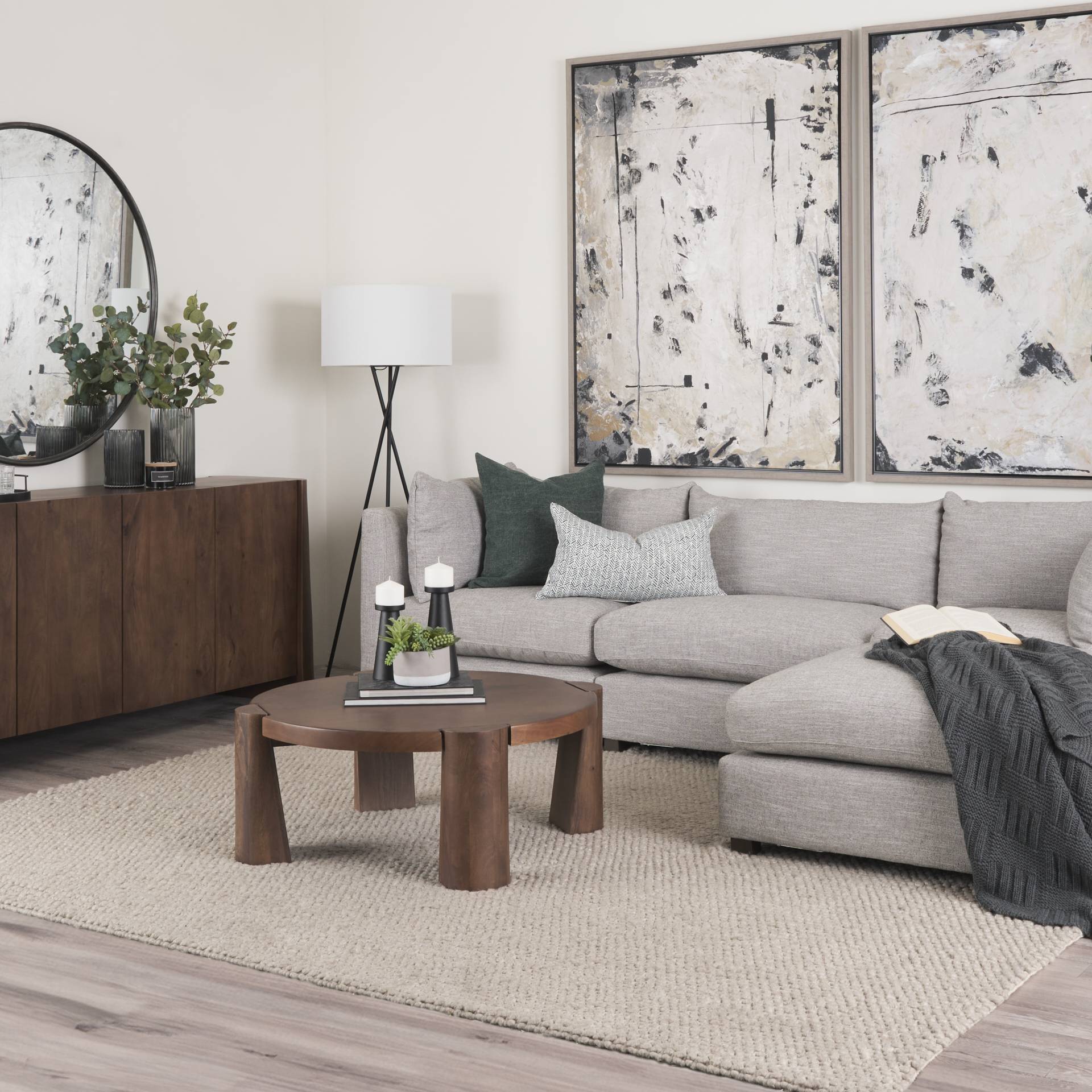 Mercana Tammar Wooden Round Coffee Table