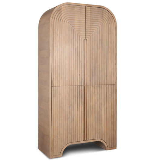 Sorina Light Brown Wood Bookcase