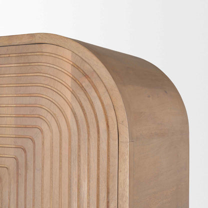 Sorina Light Brown Wood Bookcase