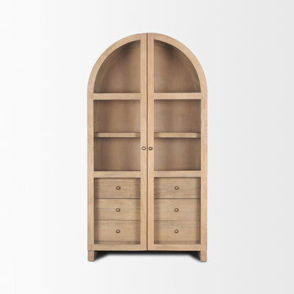 Suri Glass Doors Arched Bookcase