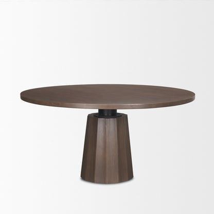 Mercana Swanson Wooden Round Pedestal Dining Table