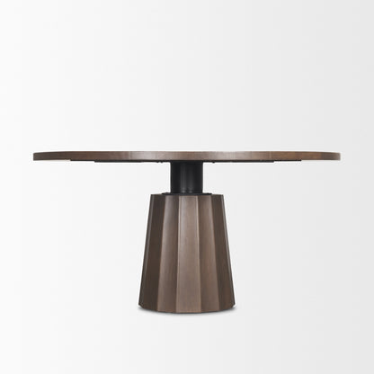 Mercana Swanson Wooden Round Pedestal Dining Table