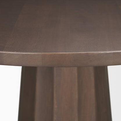 Mercana Swanson Wooden Round Pedestal Dining Table