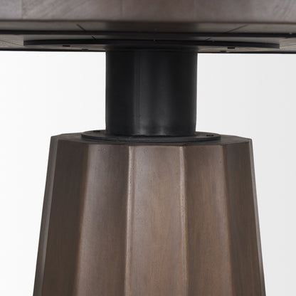 Mercana Swanson Wooden Round Pedestal Dining Table