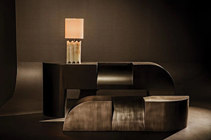 Noir Jman Lamp White Shade