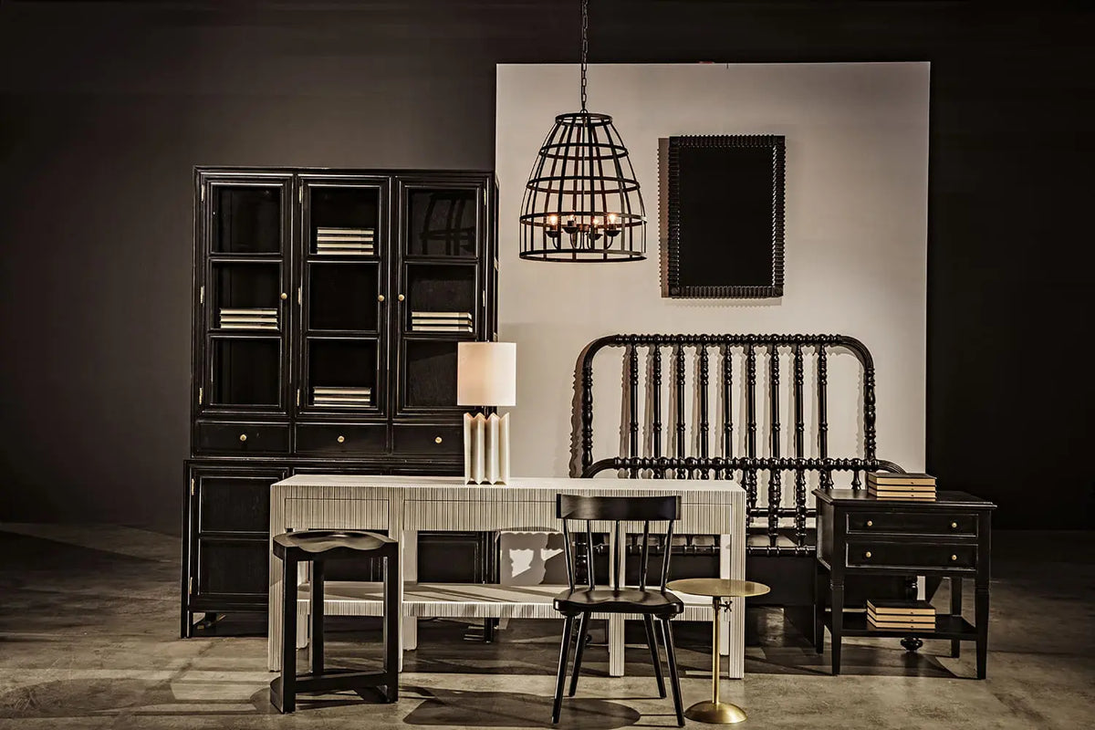 Noir Jman Lamp White Shade