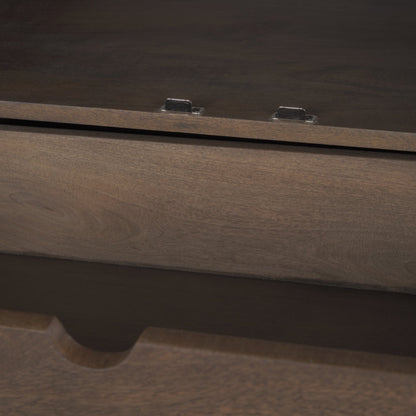 Wallen Wooden Dark Brown Bookcase