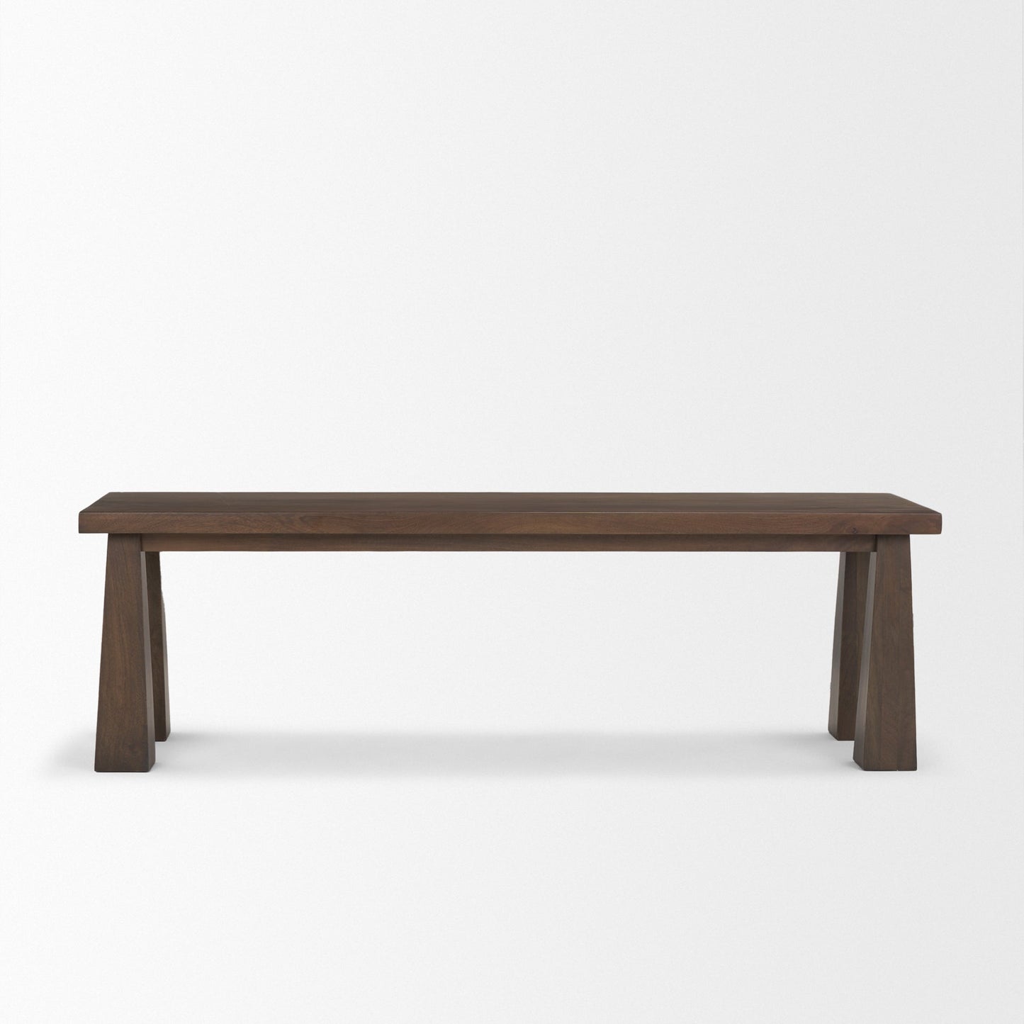 Mercana Wolcott Dark Brown Wooden Dining Bench