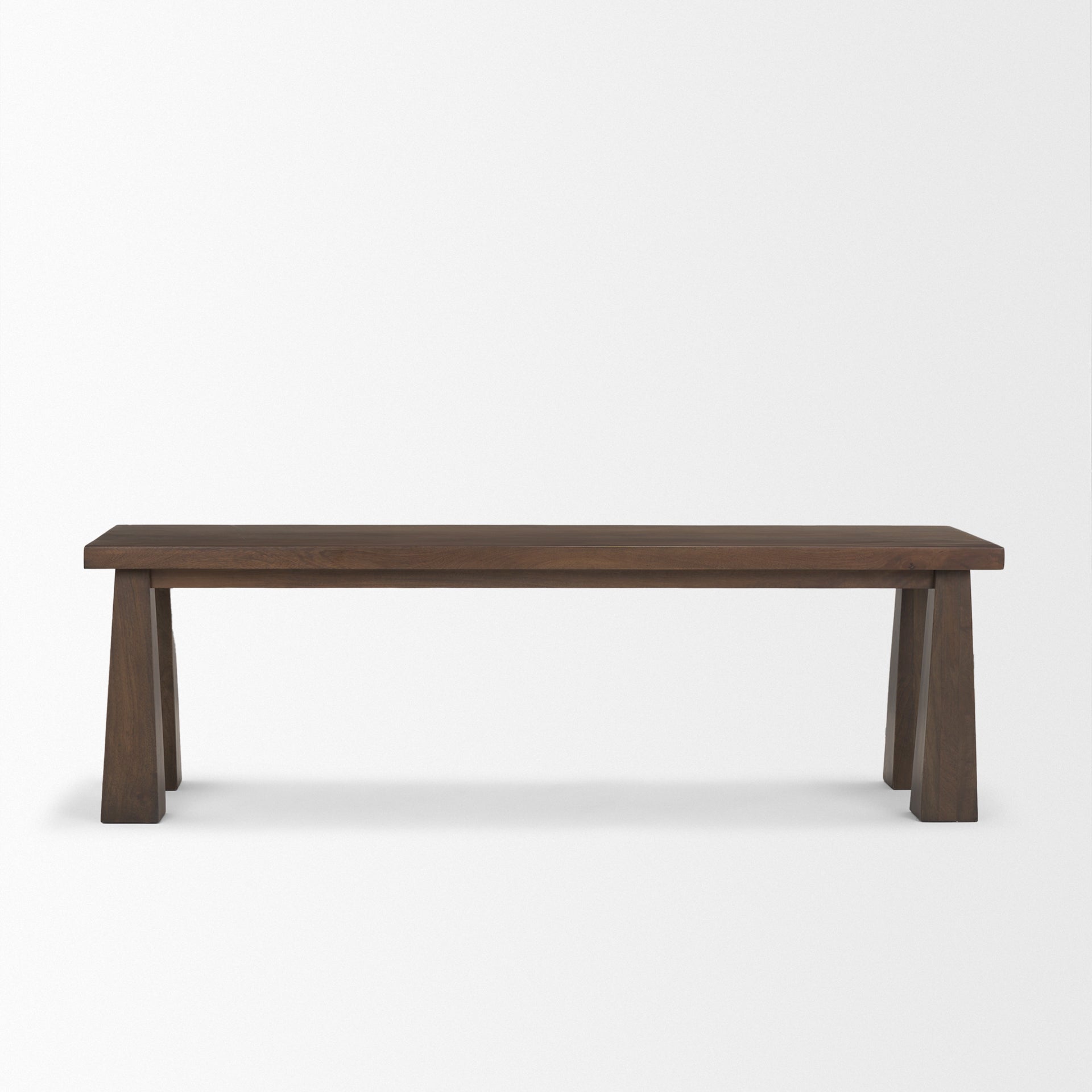Mercana Wolcott Dark Brown Wooden Dining Bench