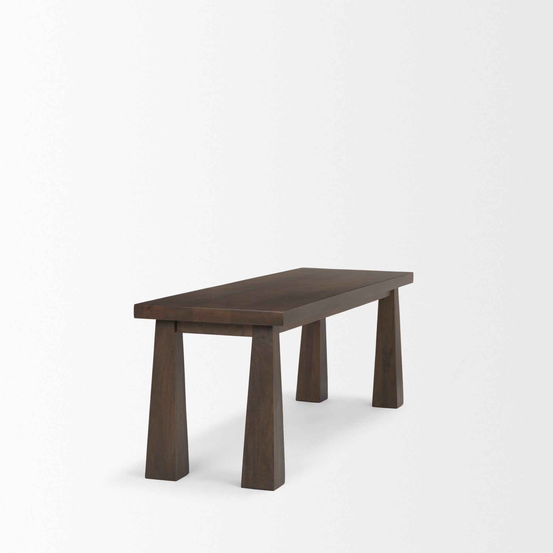 Mercana Wolcott Dark Brown Wooden Dining Bench