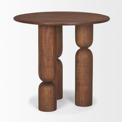 Mercana Sonel Pedestal Wooden Foyer Table