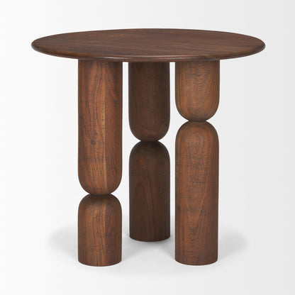 Mercana Sonel Pedestal Wooden Foyer Table
