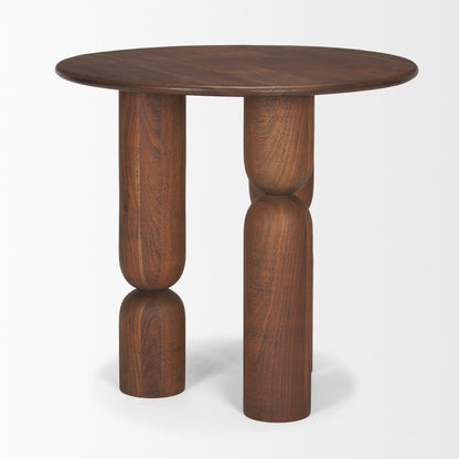 Mercana Sonel Pedestal Wooden Foyer Table