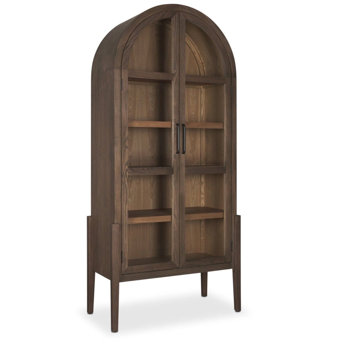Teva Two Toned Wood Arched Bookcase