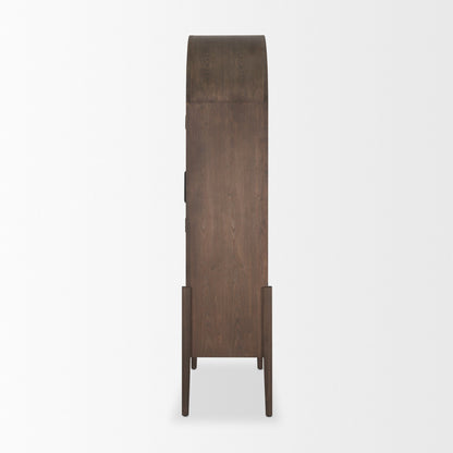 Teva Two Toned Wood Arched Bookcase