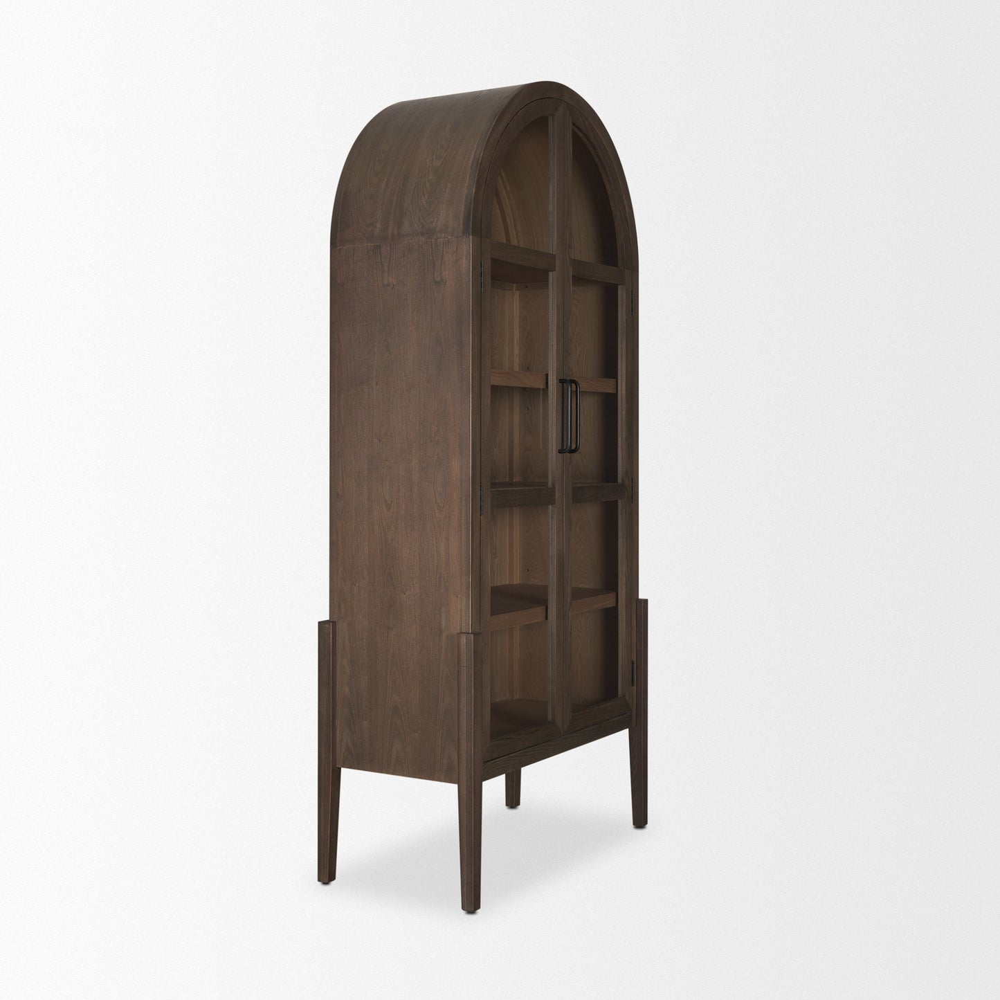 Teva Two Toned Wood Arched Bookcase